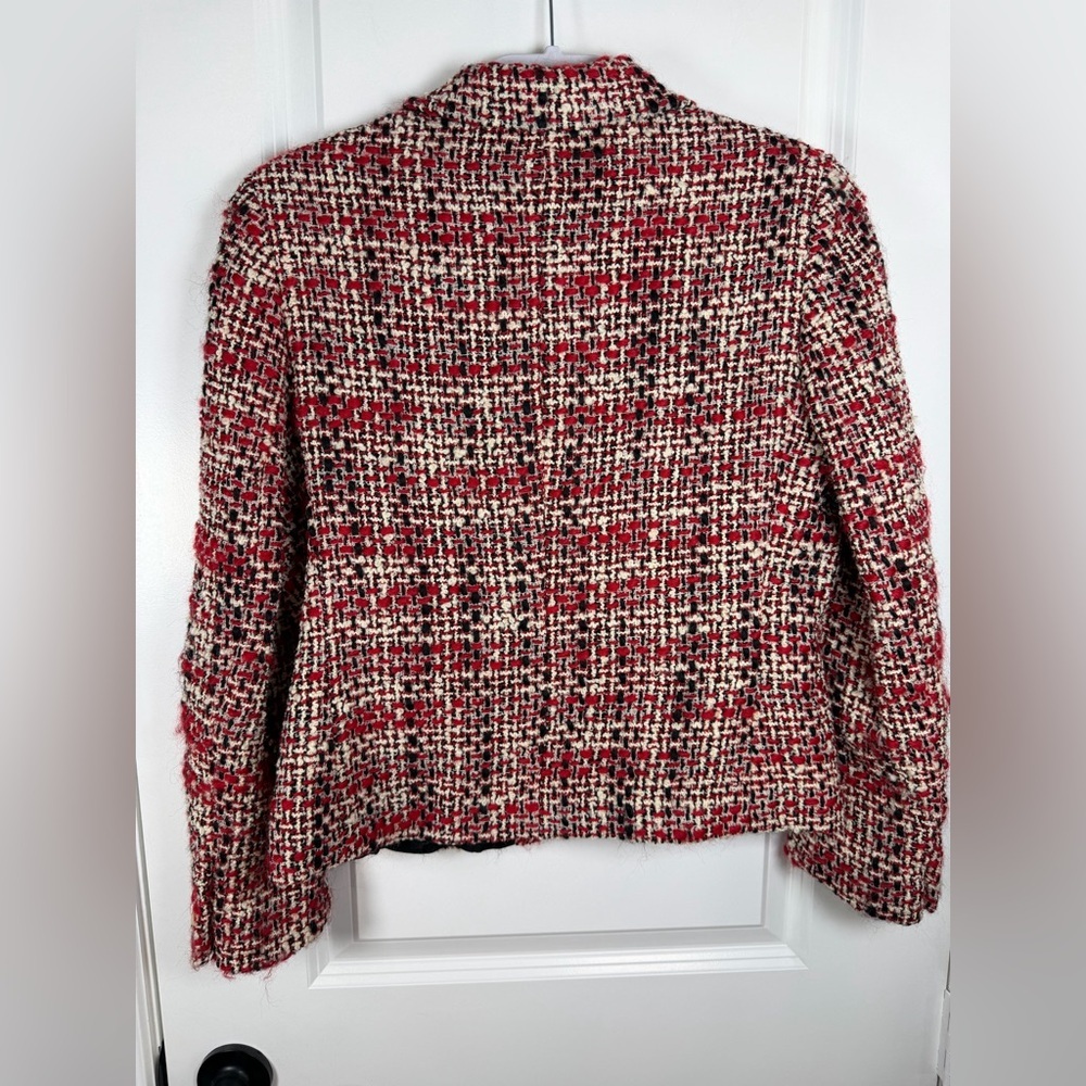 Austin Reed Red and White Tweed Blazer - Picture 4 of 5